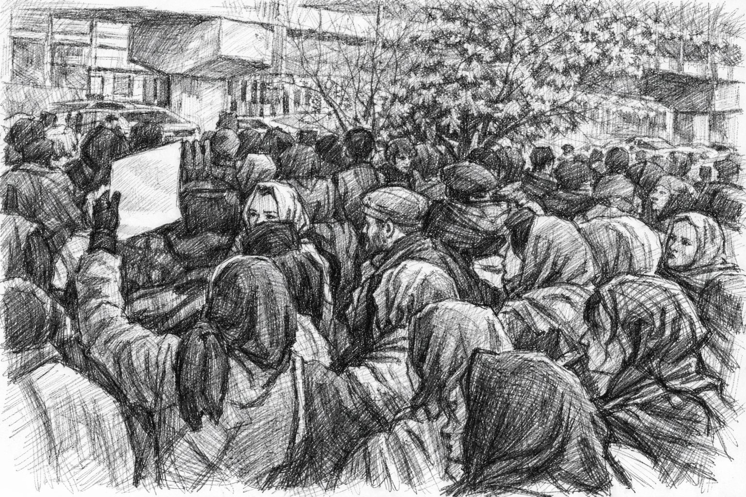 تجمع اعتراضی مشترک بازنشستگان کرمانشاه مقابل سازمان برنامه و بودجه